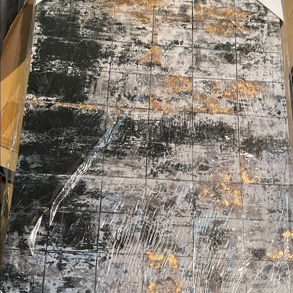 Abstract Black and Gold Wall Art